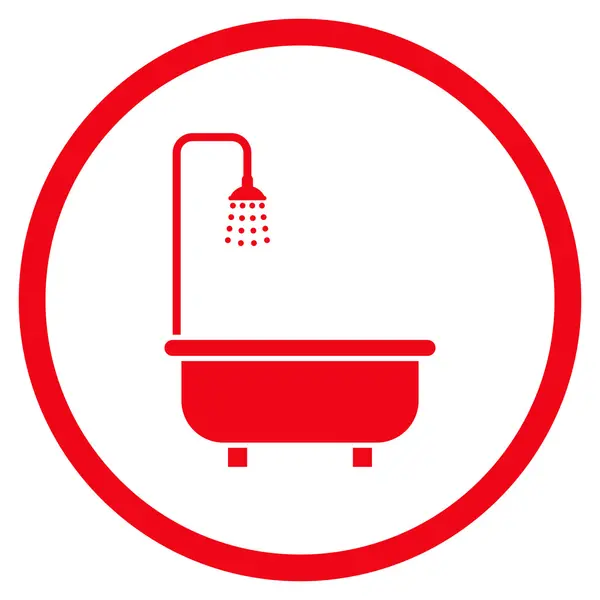 Shower Bath Flat Vector Icon — Stock Vector