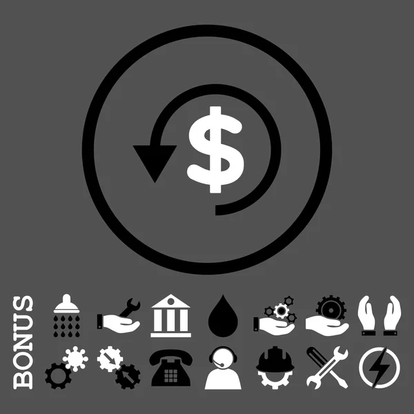 Icono de Vector Redondeado Plano con Bono — Vector de stock