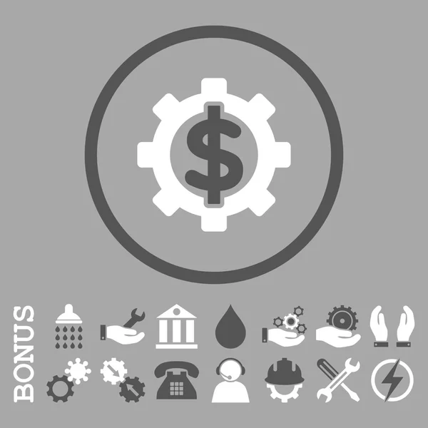 Opcje finansowe płaskie wektor zaokrąglona ikona z Bonus — Wektor stockowy