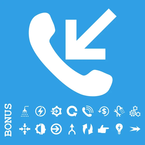 Icono de Vector plano de llamada entrante con bono — Archivo Imágenes Vectoriales