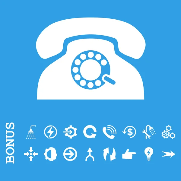 Pulse Phone Flat Vector Icon With Bonus — Stock Vector
