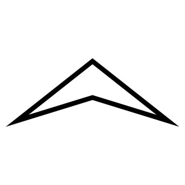 Kontur vektör simge yukarı ok ucu