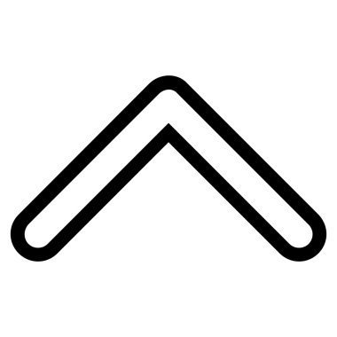 Kontur vektör simge yukarı ok ucu