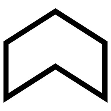 İnce çizgi vektör simge yukarı ok ucu