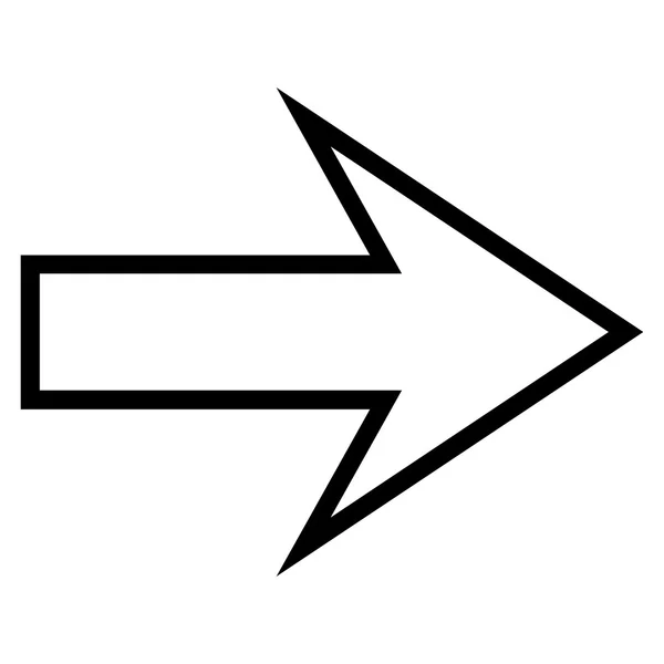 Flecha derecha contorno Vector icono — Vector de stock