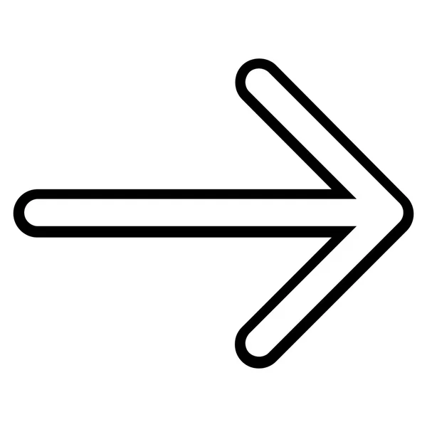 Pfeil rechts Konturvektorsymbol — Stockvektor