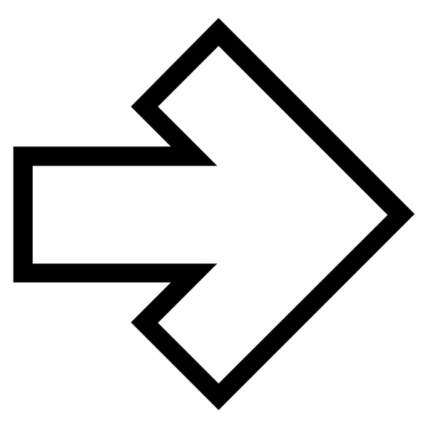 Pfeil rechts umreißt Vektorsymbol — Stockvektor