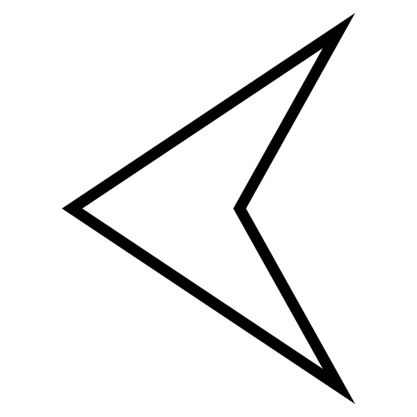 Flecha izquierda Esquema Vector Icono — Vector de stock