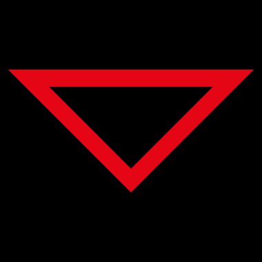 Kontur vektör simgesi aşağı ok ucu