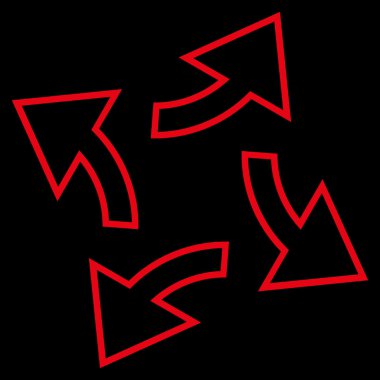 Dairesel Exchange okları vektör simge anahat