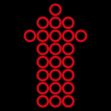 Yuvarlak kontur vektör simge yukarı ok