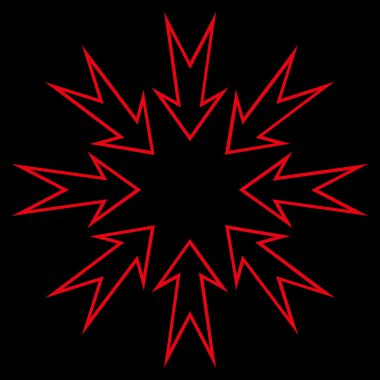 Oklar anahat vektör simge sıkıştırmak