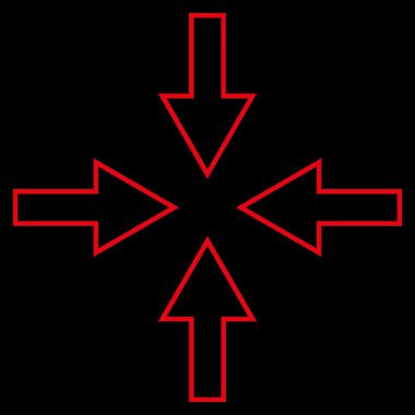 Oklar anahat vektör simge sıkıştırmak