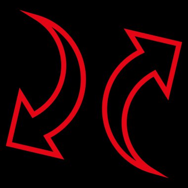 Exchange okları vektör simge kontur