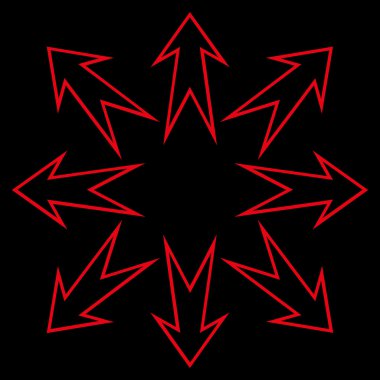 Oklar ince çizgi vektör simgesini genişletin