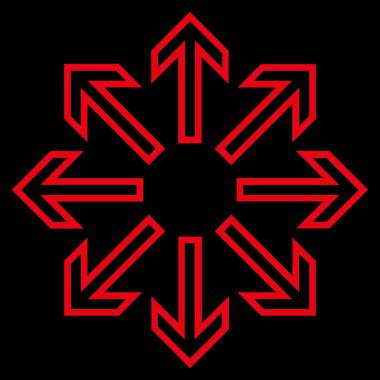 Oklar ince çizgi vektör simge patlayabilir