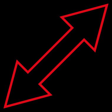 Çapraz ince çizgi vektör simgesi ters çevir