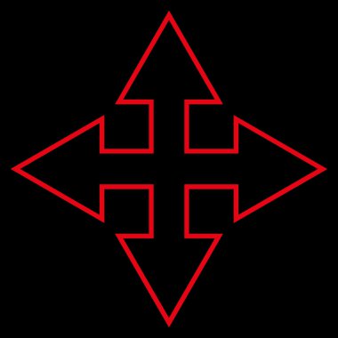 Tam ekran okları vektör simge kontur