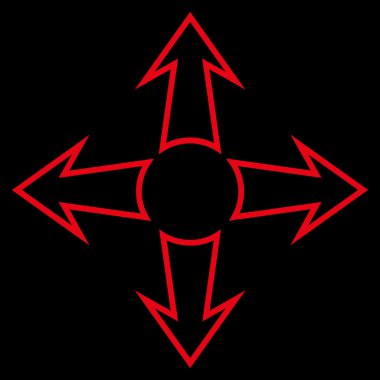 Tam ekran okları vektör simge anahat