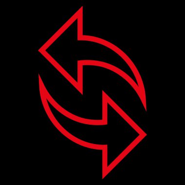 Oklar kontur vektör simge Yenile