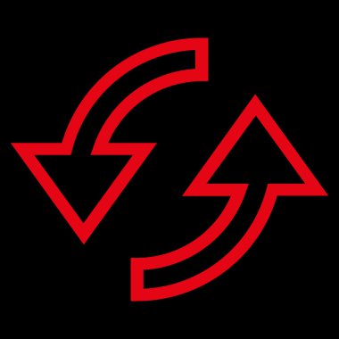 Oklar kontur vektör simge Yenile