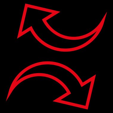 Oklar kontur vektör simgesi yerine