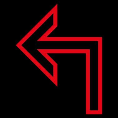 Sol ince çizgi vektör simge açmak