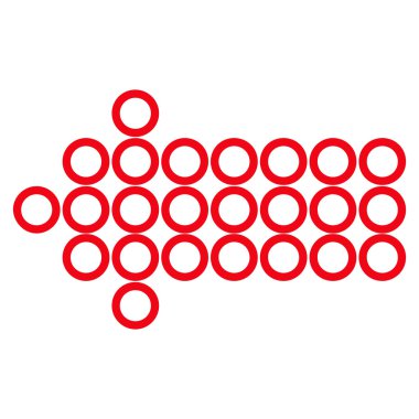 Daire ok sol ince çizgi vektör simgesi