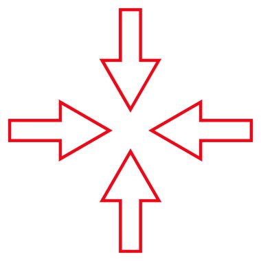 Oklar kontur vektör simge sıkıştırmak