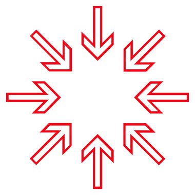 Oklar anahat vektör simge sıkıştırmak