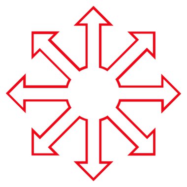 Oklar kontur vektör simgeyi büyütmek