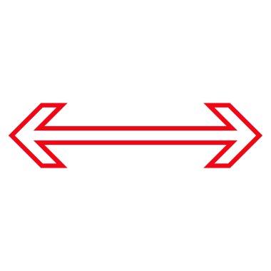 Exchange ok yatay anahat vektör simgesi