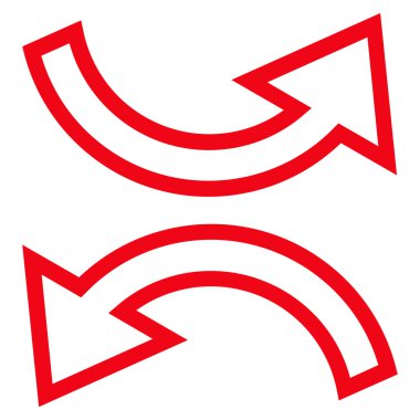 Exchange okları vektör simge anahat