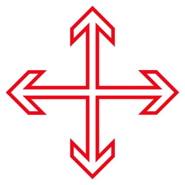 Oklar anahat vektör simgesini genişletin