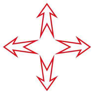 Oklar kontur vektör simgesini genişletin