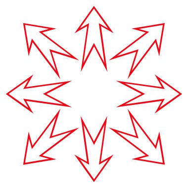 Oklar kontur vektör simgesini genişletin