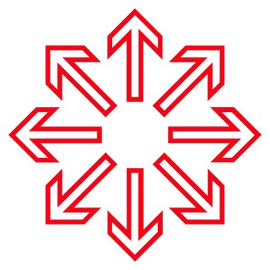 Oklar anahat vektör simge patlayabilir