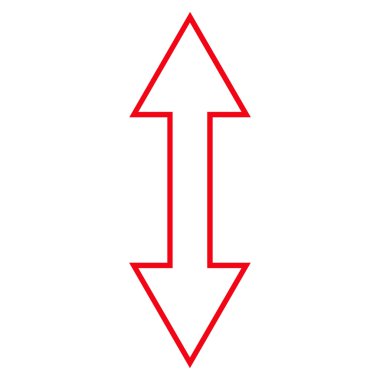 Dikey anahat vektör simgesi ters çevir