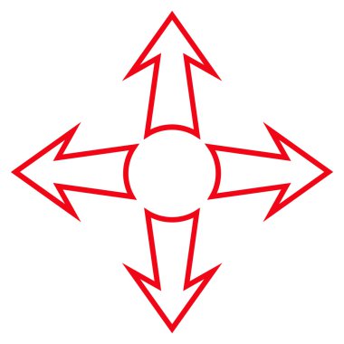 Tam ekran okları vektör simge kontur