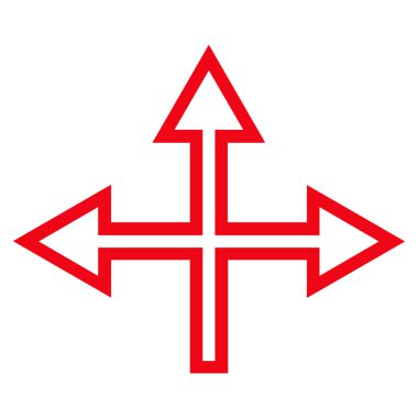 Kavşak okları vektör simge kontur