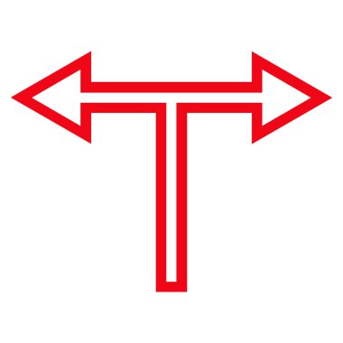 Birleşim sol doğru anahat vektör simgesi