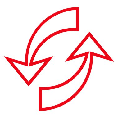 Update okları ince çizgi vektör simgesi