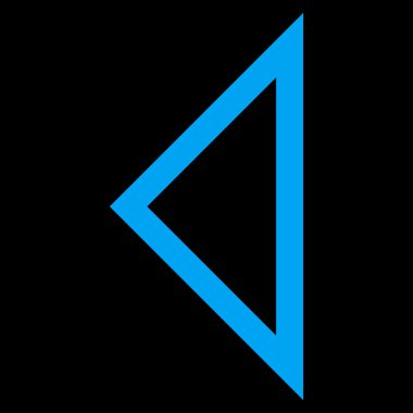 Ok ucu sol kontur vektör simgesi