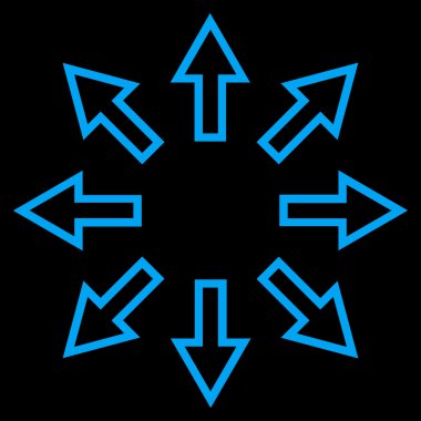 Oklar anahat vektör simge patlayabilir