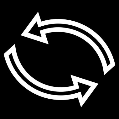 Update okları ince çizgi vektör simgesi