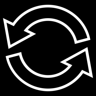 Update okları ince çizgi vektör simgesi