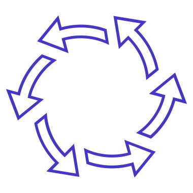 Santrifüj okları kontur vektör simgesi