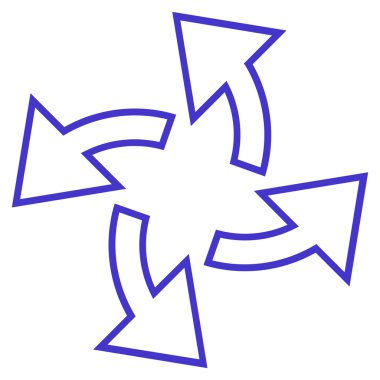 Santrifüj okları satırı vektör simgesi ince