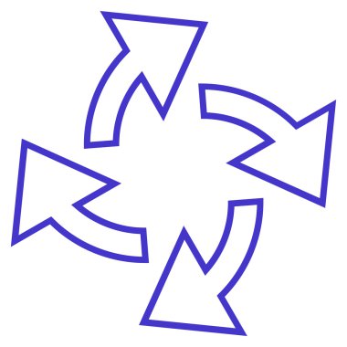 Santrifüj okları anahat vektör simgesi