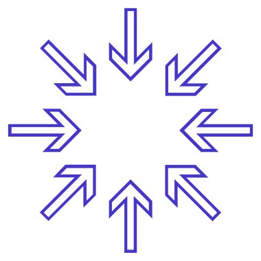 Oklar kontur vektör simge sıkıştırmak